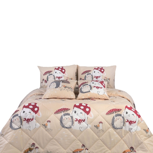 Picture of AKEMI Cotton Essentials Jovial Kids Comforter Set 650TC  - Garden Mushrooms (SS/ Q/ K)