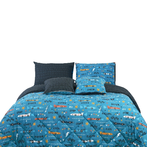 Picture of AKEMI Cotton Essentials Jovial Kids Comforter Set 650TC  - Speed Race (SS/ Q/ K)