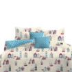 Picture of ai by AKEMI Joyvibes Collection Fitted Sheet Set 550TC  - Beach Huts (SS/Q/K)