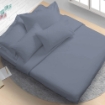 Picture of AKEMI Cotton Essentials Colour Home Divine Fitted Sheet Set 600TC  - Artic Blue (Super Single/ Queen/ King)