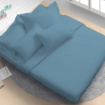 Picture of AKEMI Cotton Essentials Colour Home Divine Fitted Sheet Set 600TC  - Aquo Blue (Super Single/ Queen/ King)