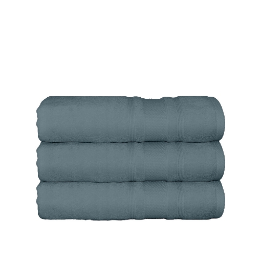 Picture of AKEMI Ultra Absorbent Airloop Cotton Bath Towel  - Lead Teal (70cmx140cm)