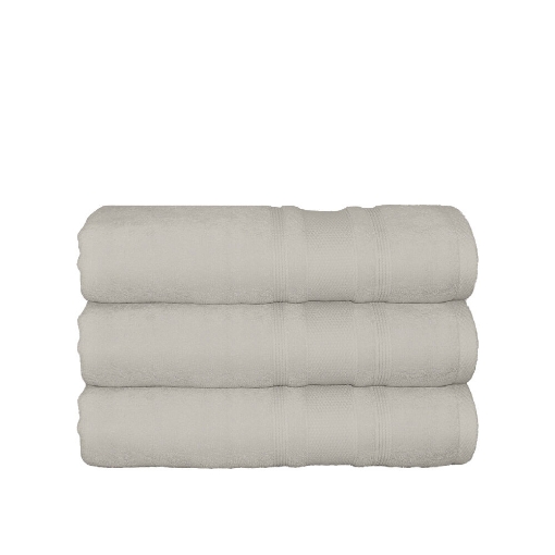 Picture of AKEMI Ultra Absorbent Airloop Cotton Bath Towel  - Stone Khaki (70cmx140cm)