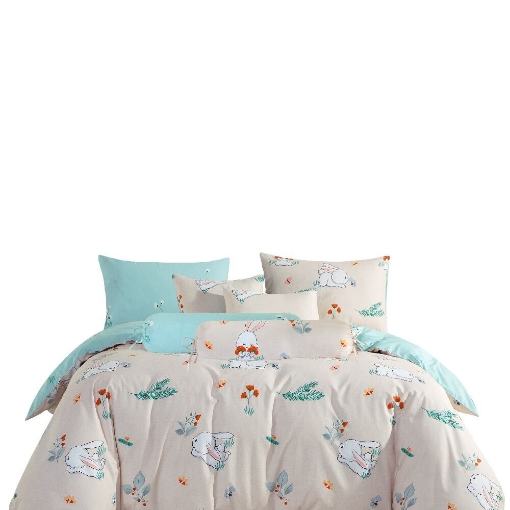 Picture of AKEMI Cotton Select Cheeky Cheeks Fitted Sheet Set 850TC - Hopscotch (Super Single/ Queen/ King)