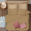 Picture of ai by AKEMI ColourJoy Collection Fitted Sheet Set | 100% MicroXT 650TC - Caramel Cafe (Super Single/Queen/King)