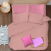 Picture of ai by AKEMI ColourJoy Collection Fitted Sheet Set | 100% MicroXT 650TC - Hush Peachy (Super Single/Queen/King)