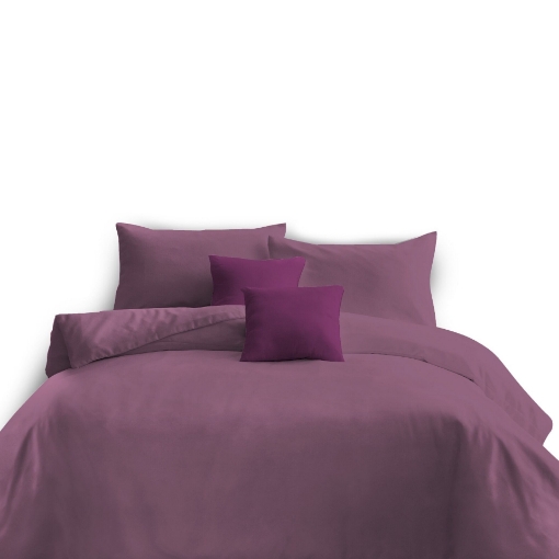 Picture of ai by AKEMI ColourJoy Collection Fitted Sheet Set | 100% MicroXT 650TC - Muted Plum (Super Single/Queen/King)