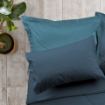 Picture of ai by AKEMI ColourJoy Collection Fitted Sheet Set | 100% MicroXT 650TC - Noir Nacy (Super Single/Queen/King)