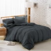 Picture of ai by AKEMI ColourJoy Collection Comforter Set | 100% MicroXT 650TC - Ebony Grey (Super Single/Queen/King)