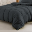 Picture of ai by AKEMI ColourJoy Collection Comforter Set | 100% MicroXT 650TC - Ebony Grey (Super Single/Queen/King)