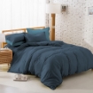 Picture of ai by AKEMI ColourJoy Collection Comforter Set | 100% MicroXT 650TC - Noir Navy (Super Single/Queen/King)