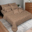 Picture of ai by AKEMI Colourkissed Collection Comforter Set | 100% MicroXT 700TC - Swift Mirage Khaki (Super Single/Queen/King)