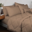 Picture of ai by AKEMI Colourkissed Collection Comforter Set | 100% MicroXT 700TC - Swift Mirage Khaki (Super Single/Queen/King)