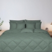 Picture of ai by AKEMI Colourkissed Collection Fitted Sheet Set | 100% MicroXT 700TC - Swift Laurel Olive (Super Single/Queen/King)