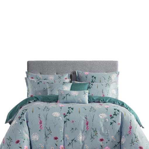 Picture of AKEMI Cotton Select Faith Quilt Cover Set | 100% Cotton 1250TC - Sumire (Super Single / Queen / King)