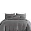 Picture of AKEMI TENCEL™ Lyocell Gladice Quilt Cover Set | 100% TENCEL™ Modal 1300TC - Galaxy Gray (Super Single/ Queen/ King)