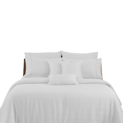 Picture of AKEMI TENCEL™ Lyocell Earnest Quilt Cover Set | 100% TENCEL™ Modal 1200TC - Off White (Super Single/ Queen/ King)