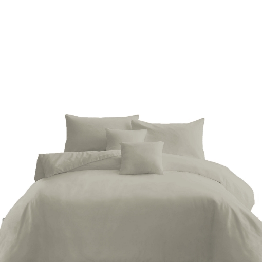 Picture of AKEMI Cotton Essentials Colour Home Divine Fitted Sheet Set 600TC - Stony Taupe (Super Single/Queen)