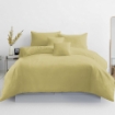 Picture of AKEMI Cotton Essentials Colour Home Divine Fitted Sheet Set 600TC - Soft Lemon (Super Single/Queen)