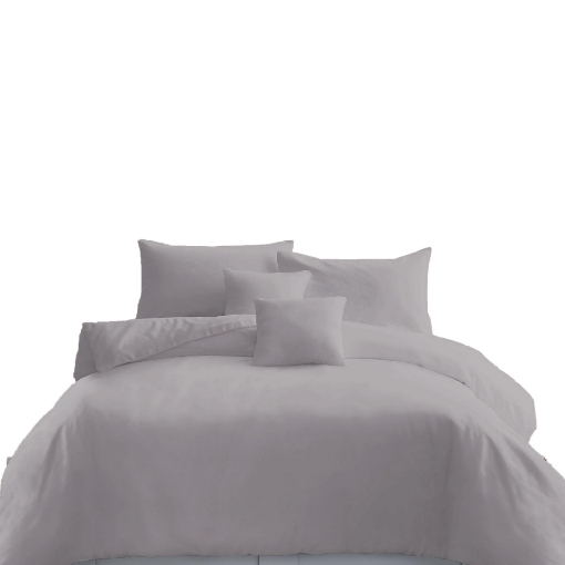 Picture of AKEMI Cotton Essentials Colour Home Divine Fitted Sheet Set 600TC - Cloudy Lilac (Super Single/Queen)