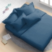 Picture of AKEMI Cotton Essentials Colour Home Divine Fitted Sheet Set 600TC - Royal Blue (Super Single/Queen)