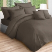 Picture of AKEMI Cotton Essentials Colour Home Divine Fitted Sheet Set 600TC - Rustic Brown (Super Single/Queen)