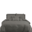 Picture of AKEMI TENCEL™ Touch Clarity Quilt Cover Set 900TC - Coal Grey (Super Single/ Queen/ King)