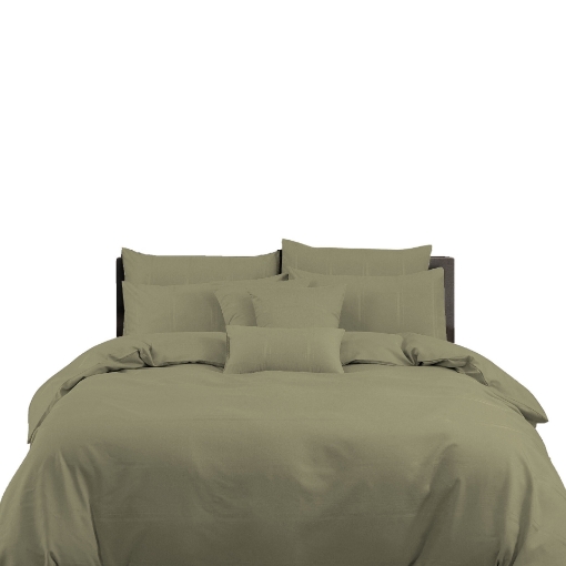 Picture of AKEMI TENCEL™ Touch Clarity Quilt Cover Set 900TC - Meadow Khaki (Super Single/ Queen/ King)