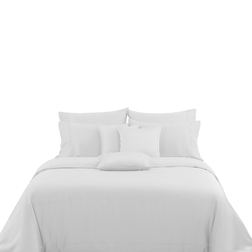 Picture of AKEMI TENCEL™ Lyocell Earnest Fitted Sheet Set | 100% TENCEL™ Lyocell 1200TC - Optim White (Super Single/ Queen/ King)