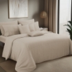 Picture of AKEMI TENCEL™ Lyocell Earnest Fitted Sheet Set 1200TC - Optim Fox Khaki (Super Single/ Queen/ King)
