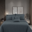 Picture of AKEMI TENCEL™ Lyocell Earnest Fitted Sheet Set | 100% TENCEL™ Lyocell 1200TC - Ebra Ocean Grey (Super Single/ Queen/ King)