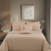 Picture of AKEMI TENCEL™ Lyocell Earnest Quilt Cover Set | 100% TENCEL™ Lyocell 1200TC - Optim Tan Peach (Super Single/ Queen/ King)