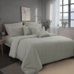 Picture of AKEMI TENCEL™ Lyocell Earnest Quilt Cover Set | 100% TENCEL™ Lyocell 1200TC - Erba Lepto Grey (Super Single/ Queen/ King)