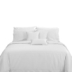 Picture of AKEMI Cotton Select Affinity Quilt Cover Set | 100% Cotton 1200TC - Leeann - Pure White (Super Single/Queen/King)