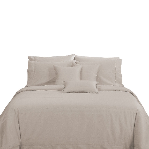 Picture of AKEMI Cotton Select Affinity Quilt Cover Set | 100% Cotton 1200TC - Leeann - Swan Beige (Super Single/Queen/King)