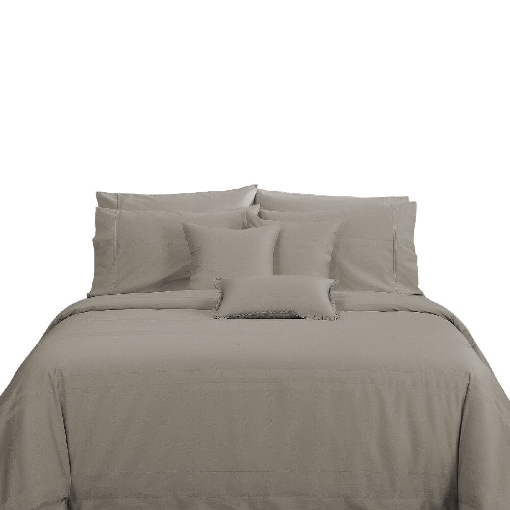 Picture of AKEMI Cotton Select Affinity Quilt Cover Set | 100% Cotton 1200TC - Leeann - Taho Taupe (Super Single/Queen/King)