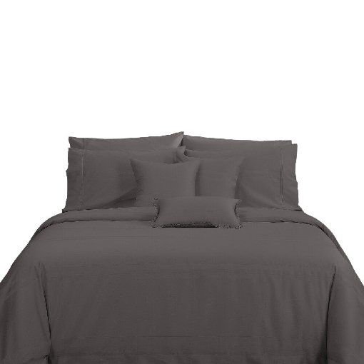 Picture of AKEMI Cotton Select Affinity Quilt Cover Set | 100% Cotton 1200TC - Leeann - Avant Grey (Super Single/Queen/King)