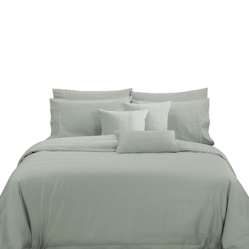 Picture of AKEMI Cotton Select Affinity Quilt Cover Set | 100% Cotton 1200TC - Amori - Clean Grey (Super Single/Queen/King)