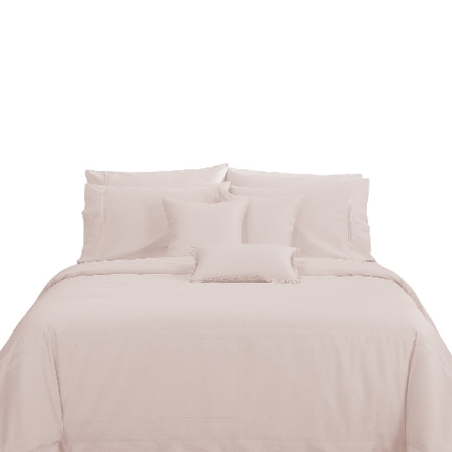 Picture of AKEMI Cotton Select Affinity Fitted Sheet Set | 100% Cotton - Leeann 1200TC - Lumi Pink (Super Single/Queen/King)