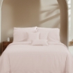 Picture of AKEMI Cotton Select Affinity Fitted Sheet Set | 100% Cotton - Leeann 1200TC - Lumi Pink (Super Single/Queen/King)