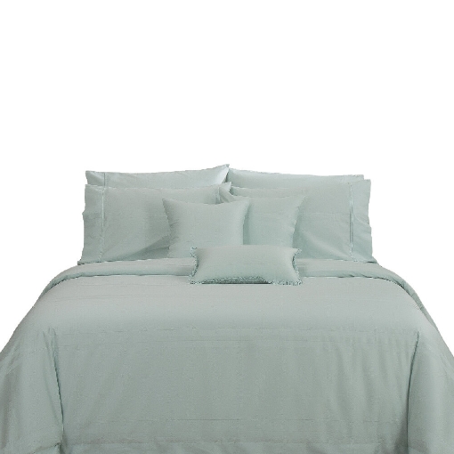 Picture of AKEMI Cotton Select Affinity Fitted Sheet Set | 100% Cotton - Leeann 1200TC - Cream Mint (Super Single/Queen/King)