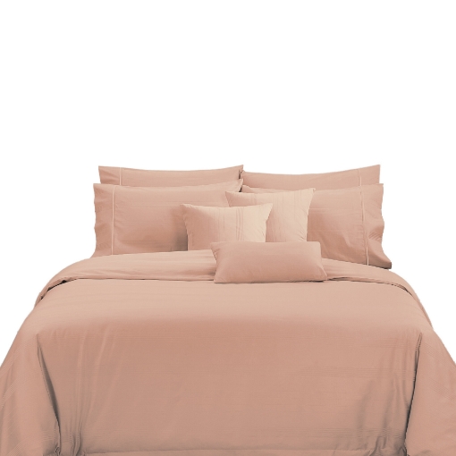 Picture of AKEMI Cotton Select Affinity Fitted Sheet Set | 100% Cotton - Amori 1200TC - Citrus Pink (Super Single/Queen/King)