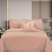 Picture of AKEMI Cotton Select Affinity Fitted Sheet Set | 100% Cotton - Amori 1200TC - Citrus Pink (Super Single/Queen/King)