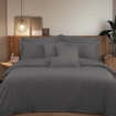 Picture of AKEMI TENCEL™ Lyocell Gladice Quilt Cover Set 1300TC  - Leeds Charcoal (Super Single/Queen/King/Super King)