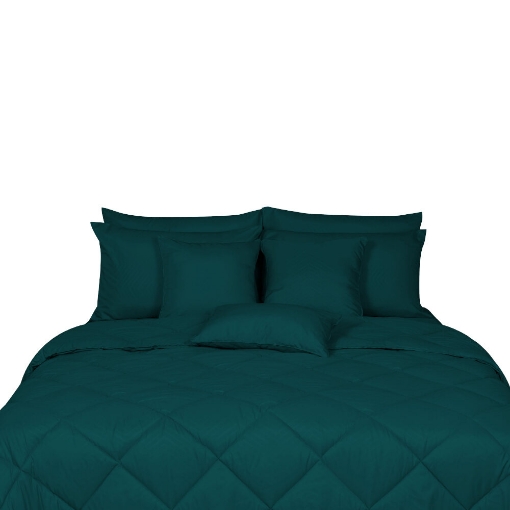 Picture of ai by AKEMI Colourkissed Collection Fitted Sheet Set | 100% MicroXT 700TC (Super Single/Queen/King) - Emerald Teal