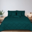 Picture of ai by AKEMI Colourkissed Collection Fitted Sheet Set | 100% MicroXT 700TC (Super Single/Queen/King) - Emerald Teal