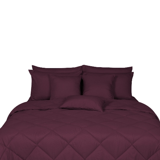 Picture of ai by AKEMI Colourkissed Collection Fitted Sheet Set | 100% MicroXT 700TC (Super Single/Queen/King) - Garnet Violet