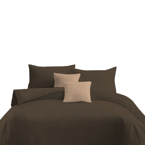 Picture of ai by AKEMI ColourJoy Collection Comforter Set | 100% MicroXT 650TC - Groot Brown (Super Single/Queen/King)