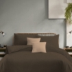 Picture of ai by AKEMI ColourJoy Collection Comforter Set | 100% MicroXT 650TC - Groot Brown (Super Single/Queen/King)