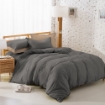 Picture of ai by AKEMI ColourJoy Collection Fitted Sheet Set | 100% MicroXT 650TC - Koala Grey (Super Single/Queen/King)